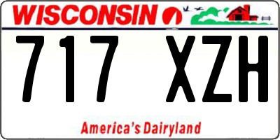 WI license plate 717XZH