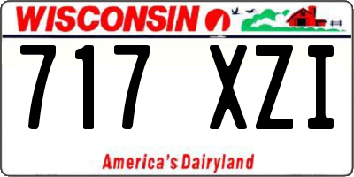 WI license plate 717XZI