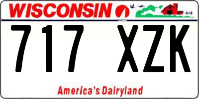 WI license plate 717XZK