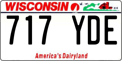 WI license plate 717YDE