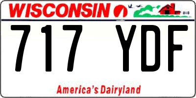 WI license plate 717YDF