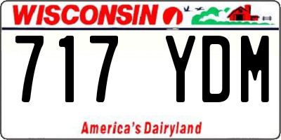 WI license plate 717YDM