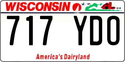 WI license plate 717YDO
