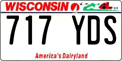 WI license plate 717YDS