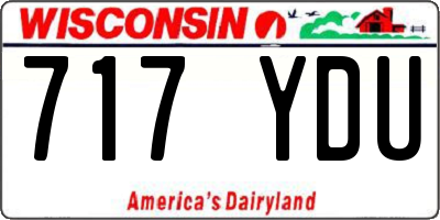 WI license plate 717YDU