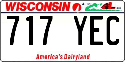 WI license plate 717YEC