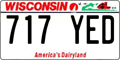 WI license plate 717YED