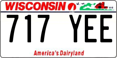 WI license plate 717YEE