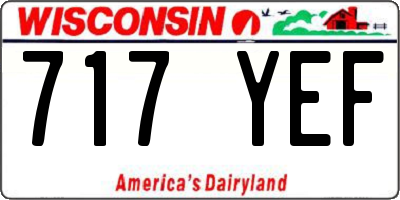 WI license plate 717YEF