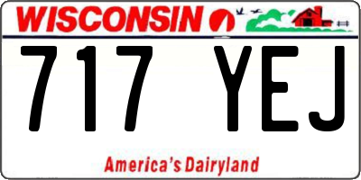 WI license plate 717YEJ