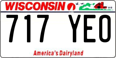 WI license plate 717YEO