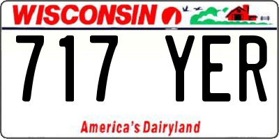 WI license plate 717YER