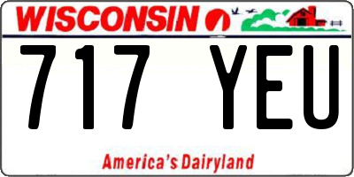 WI license plate 717YEU