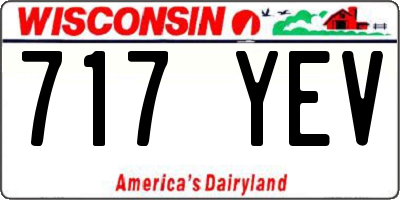 WI license plate 717YEV