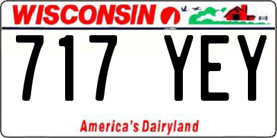 WI license plate 717YEY