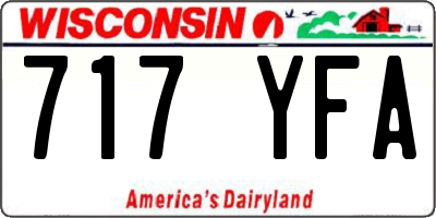 WI license plate 717YFA