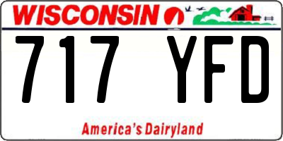 WI license plate 717YFD