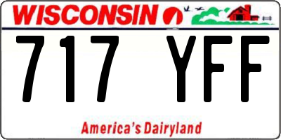 WI license plate 717YFF