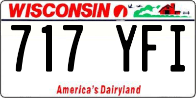 WI license plate 717YFI