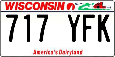 WI license plate 717YFK