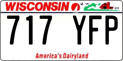 WI license plate 717YFP