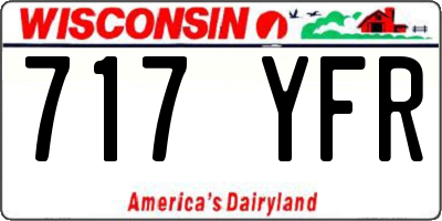 WI license plate 717YFR