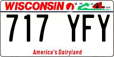 WI license plate 717YFY