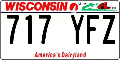 WI license plate 717YFZ