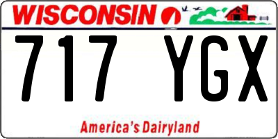 WI license plate 717YGX