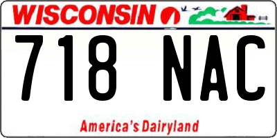 WI license plate 718NAC