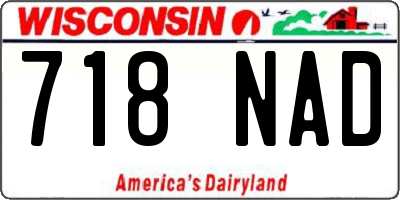 WI license plate 718NAD