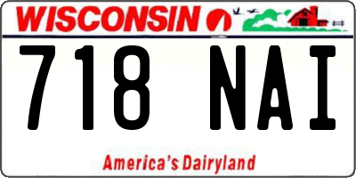 WI license plate 718NAI