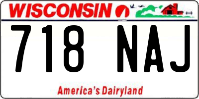 WI license plate 718NAJ