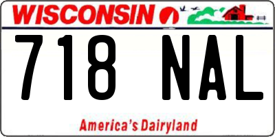 WI license plate 718NAL
