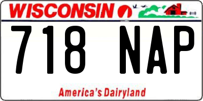WI license plate 718NAP