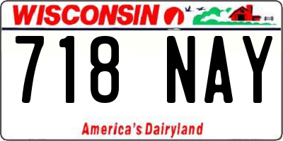 WI license plate 718NAY