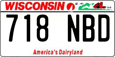 WI license plate 718NBD