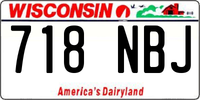 WI license plate 718NBJ