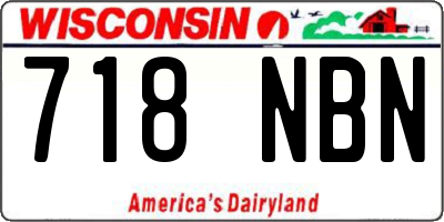 WI license plate 718NBN