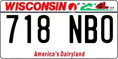 WI license plate 718NBO