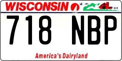 WI license plate 718NBP