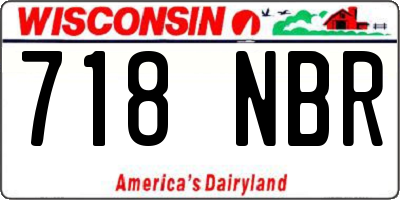 WI license plate 718NBR