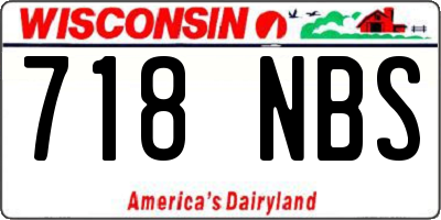 WI license plate 718NBS