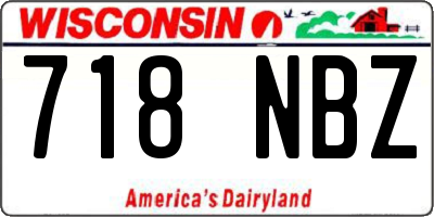 WI license plate 718NBZ