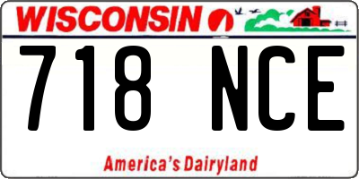 WI license plate 718NCE