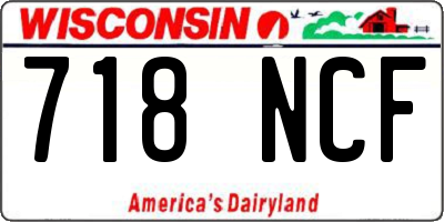 WI license plate 718NCF