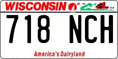 WI license plate 718NCH