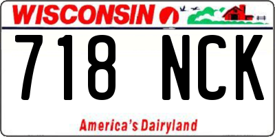 WI license plate 718NCK