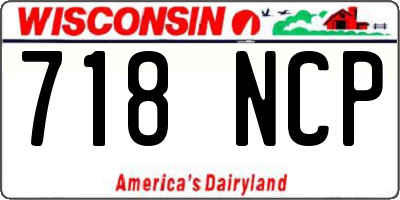 WI license plate 718NCP