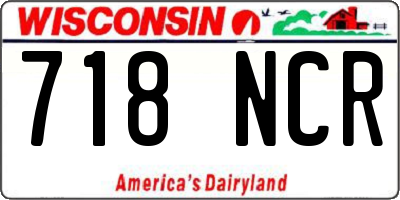 WI license plate 718NCR